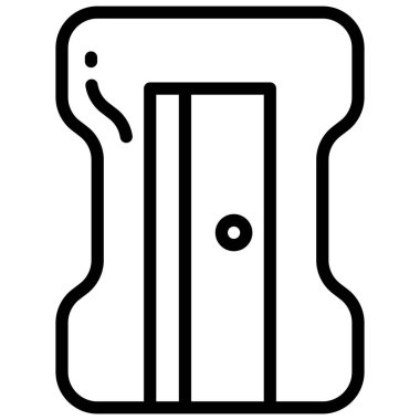 Keskinleştirici vektör çizgisi simgesi, okul ve eğitim simgesi