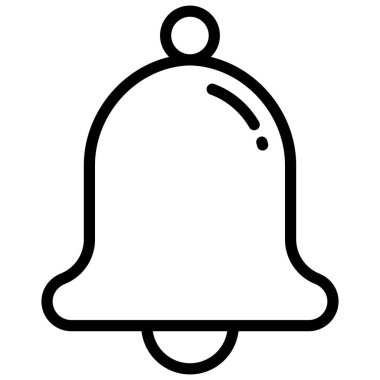 çan vektör çizgisi simgesi, okul ve eğitim simgesi