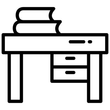 eğitim tablosu vektör çizgisi simgesi, okul ve eğitim simgesi