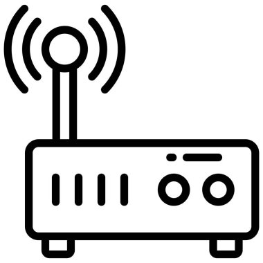 modem vektör çizgisi simgesi, okul ve eğitim simgesi