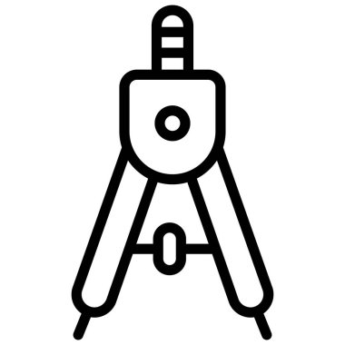 pusula vektör çizgisi simgesi, okul ve eğitim simgesi