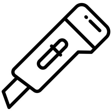 kağıt kesicisi vektör çizgisi simgesi, okul ve eğitim simgesi