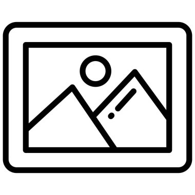 resim vektör çizgisi simgesi, okul ve eğitim simgesi