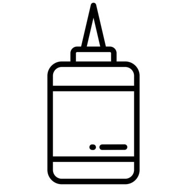 Yapıştırıcı vektör çizgisi simgesi, okul ve eğitim simgesi