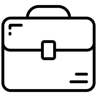 evrak çantası vektör çizgisi simgesi, okul ve eğitim simgesi