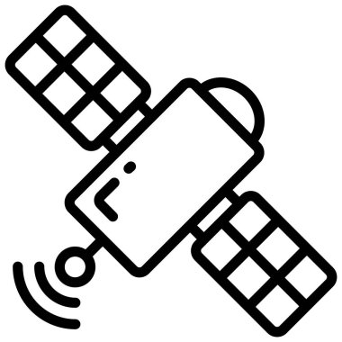 uydu vektör çizgisi simgesi, okul ve eğitim simgesi