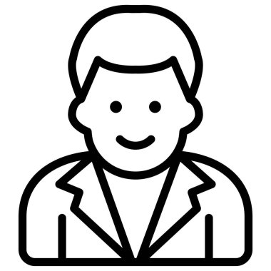 profesör vektör çizgisi simgesi, okul ve eğitim simgesi