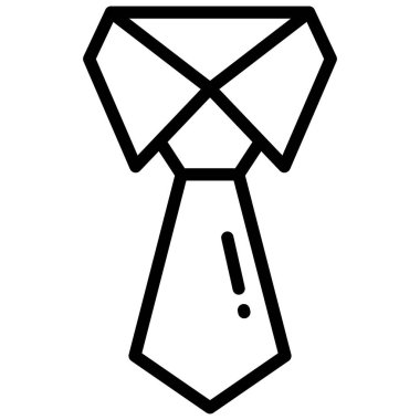 kravat vektör çizgisi simgesi, okul ve eğitim simgesi