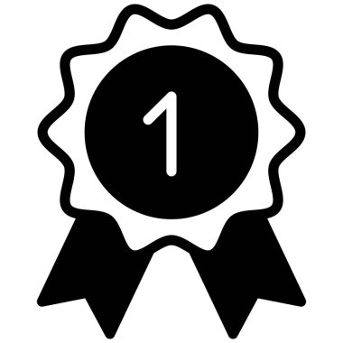 Rozet vektör simgesi, okul ve eğitim simgesi