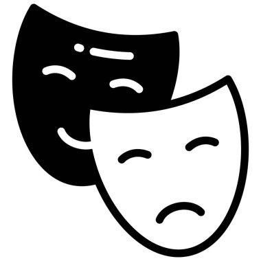 maske vektör simgesi, okul ve eğitim simgesi