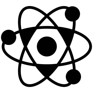 Fizik vektör simgesi, okul ve eğitim simgesi