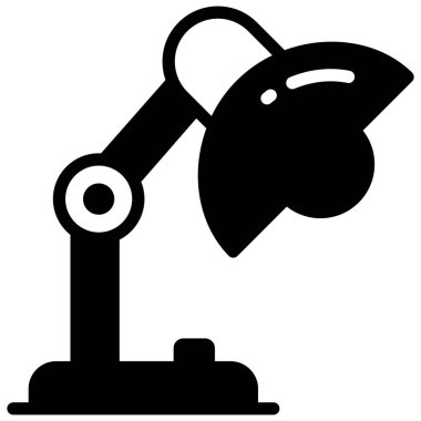 masa lambası vektör simgesi, okul ve eğitim simgesi