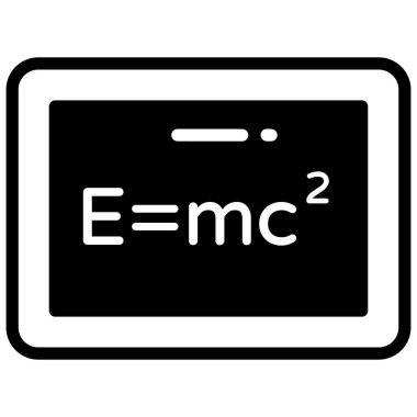 Formül panosu vektör simgesi, okul ve eğitim simgesi