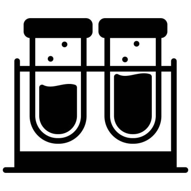 test tüpleri vektör simgesi, okul ve eğitim simgesi