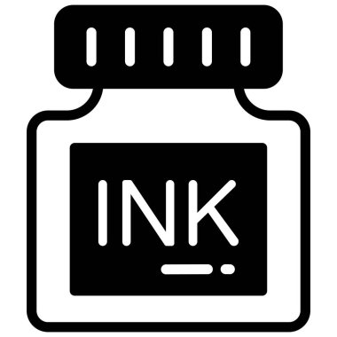 mürekkep kabuğu vektör simgesi, okul ve eğitim simgesi