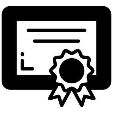 diploma vektör simgesi, okul ve eğitim simgesi