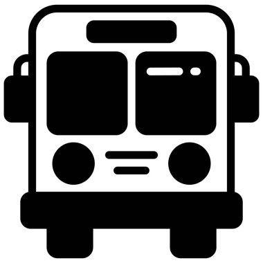 okul servisi vektör simgesi, okul ve eğitim simgesi