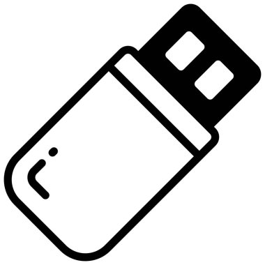 usb vektör simgesi, okul ve eğitim simgesi