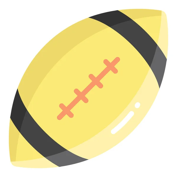 Rugby Vector Flat Icon School Education Icon — Vettoriale Stock