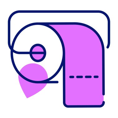 Well design icon of tissue roll stand, editable vector