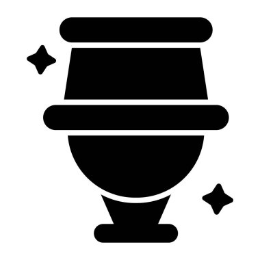 Toilet vector design of flush icon