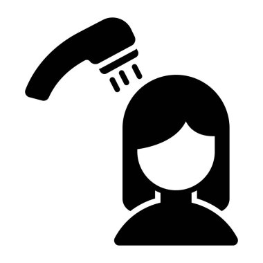 Women avatar with shower vector design, bathing concept
