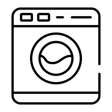 Washing Machine design of houseware vector icon