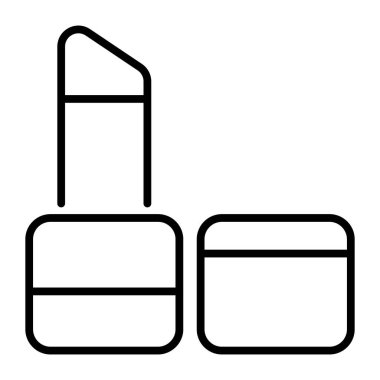 Lipstick vector design in modern style, makeup accessory