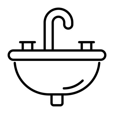 Beautiful vector design of washbasin, bathroom accessory