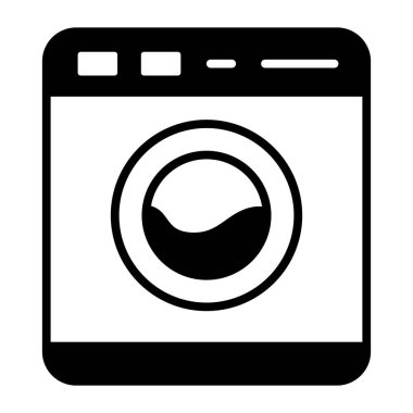 Washing Machine design of houseware vector icon