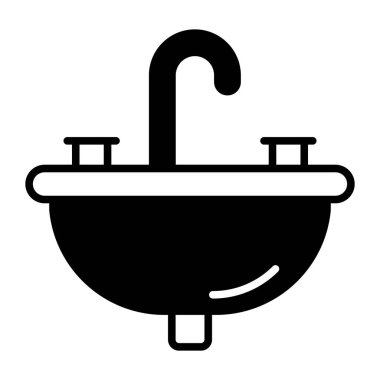 Beautiful vector design of washbasin, bathroom accessory