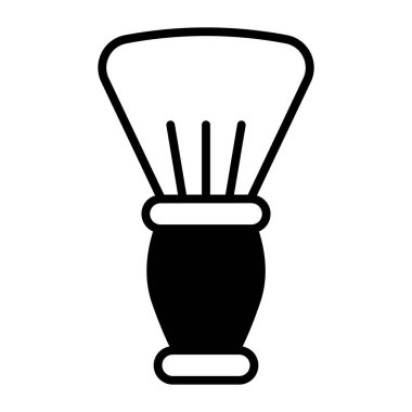 Shaving brush vector design icon in modern and trendy style