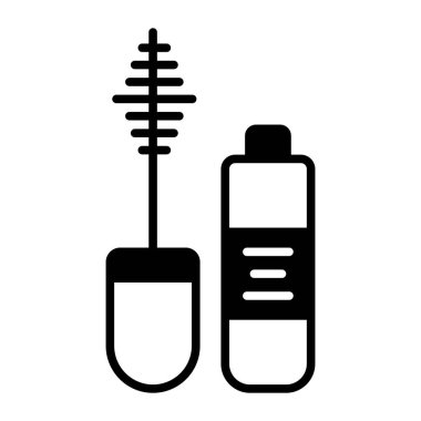 Well design vector of mascara, cosmetic product