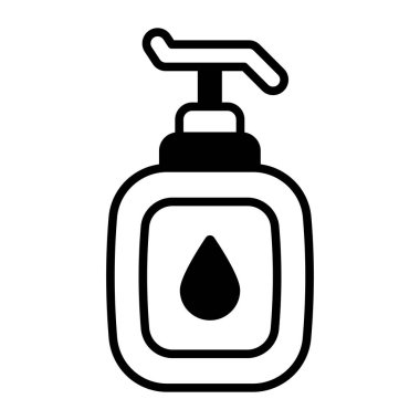 Liquid hand wash icon design, hand sanitizer dispenser