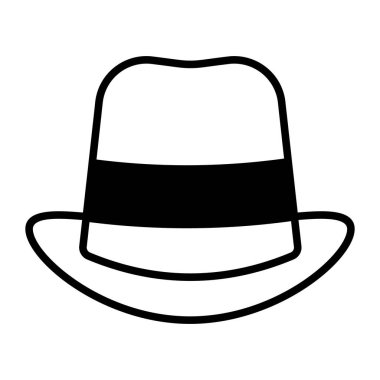 A fashionable hat icon design, editable vector