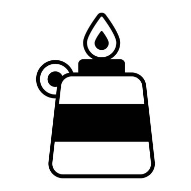 Burning spa bottle vector design in trendy style