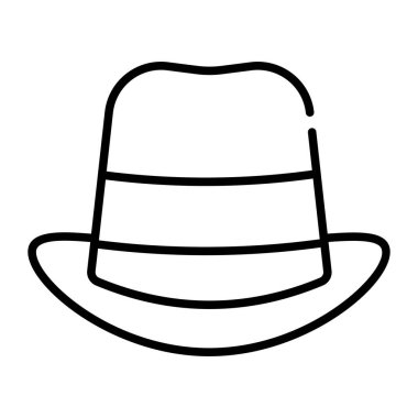 A fashionable hat icon design, editable vector