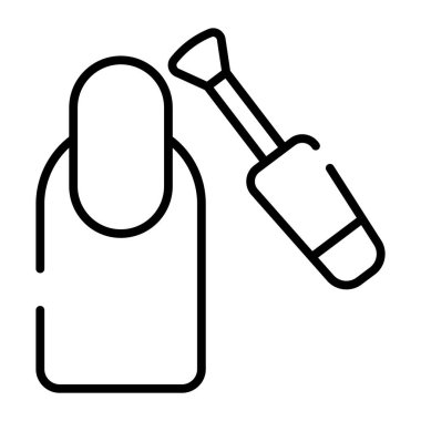 Nail art vector design, nail polish editable icon