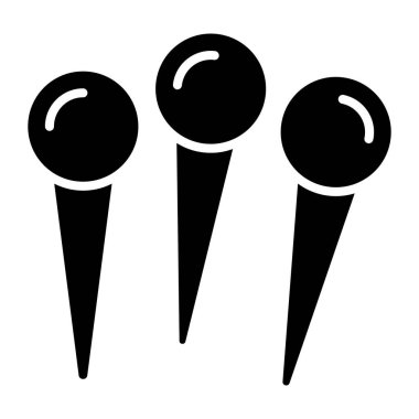 Push pins vector design in modern style, beauty and fashion