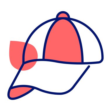 Well design icon of p cap, vector of sports cap