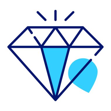 Diamond vector icon design, modern and trendy style