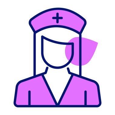 Health professional avatar, an editable icon of female nurse