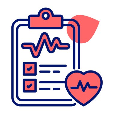 Heart checkup vector, trendy and modern style icon of health report