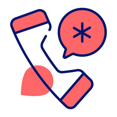 Emergency medical call, editable vector of call service