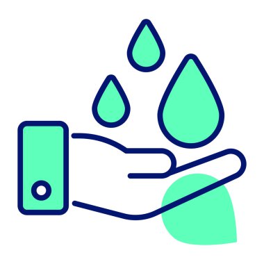 Hand with blood drops vector concept of blood donation icon