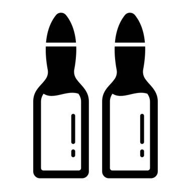 Medical ampoules vector, sealed vial for vaccination