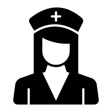 Health professional avatar, an editable icon of female nurse
