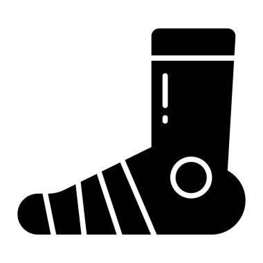 amazing icon design of foot injury, foot bandage healthcare and medical