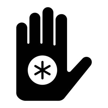 Hand having medical sign concept of medical support vector