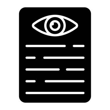 A page having an eye vector concept of eye test icon